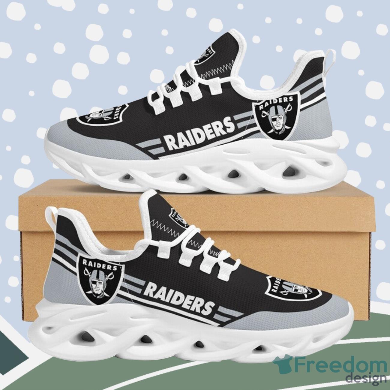 Las Vegas Raiders Max Soul Sneakers Running Shoes NFL Gifts Product Photo 2