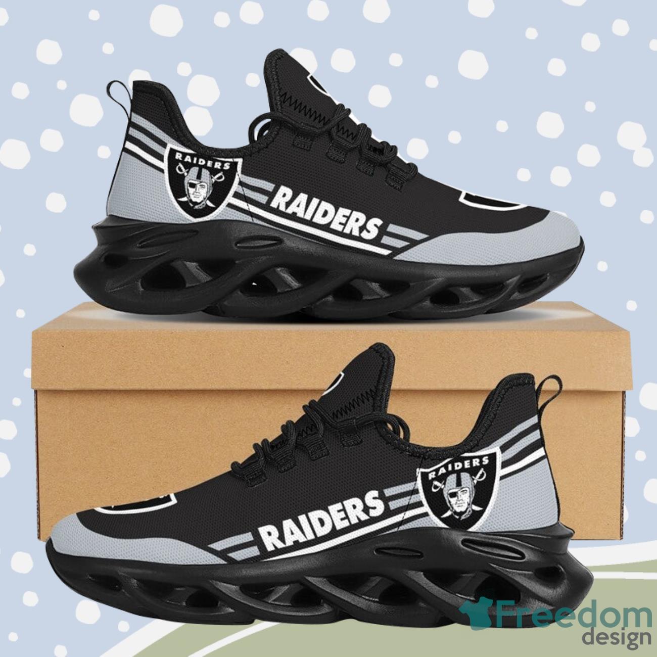 Las Vegas Raiders Max Soul Sneakers Running Shoes NFL Gifts Product Photo 1