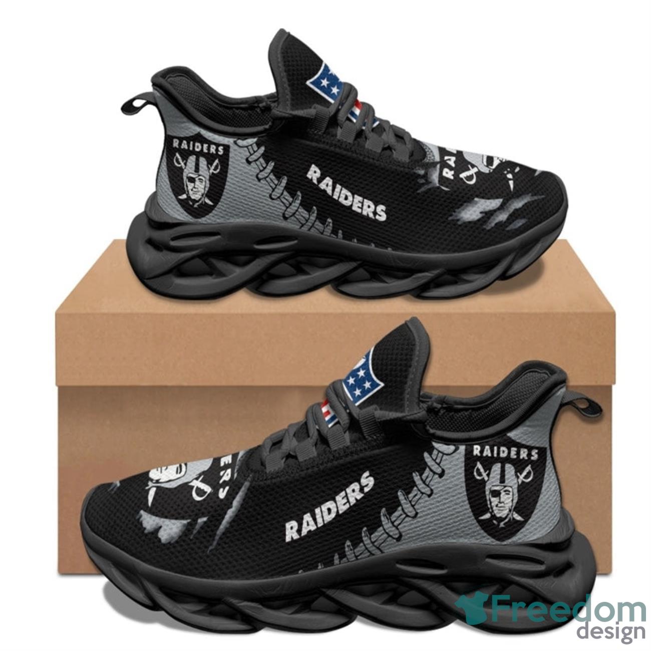 Las Vegas Raiders NFL Max Soul Sneakers Running Shoes Product Photo 1