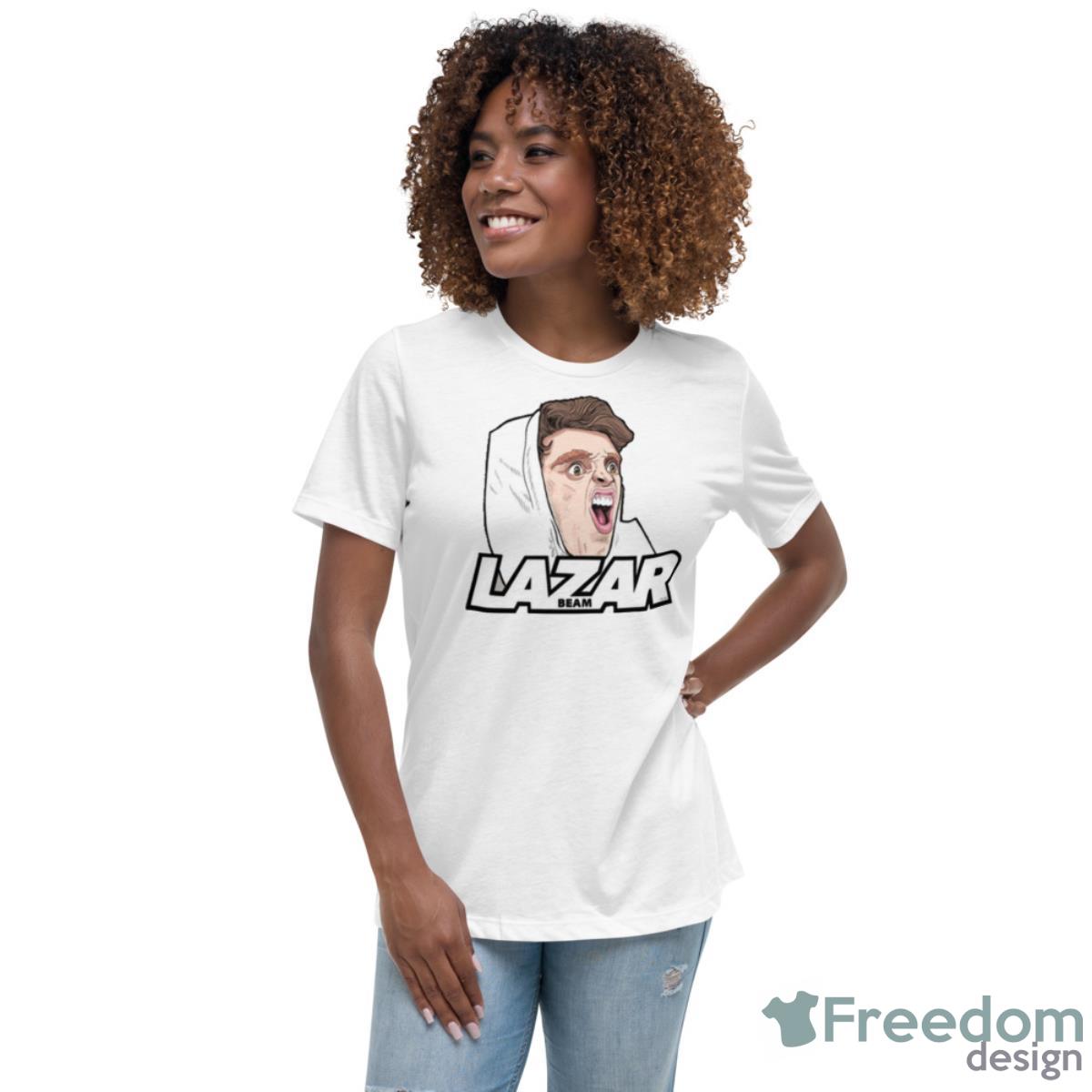 Lazar Silly Face Lazarbeam Shirt - Womens Relaxed Short Sleeve Jersey Tee Lazar Silly Face Lazarbeam Shirt - Womens Relaxed Short Sleeve Jersey Tee