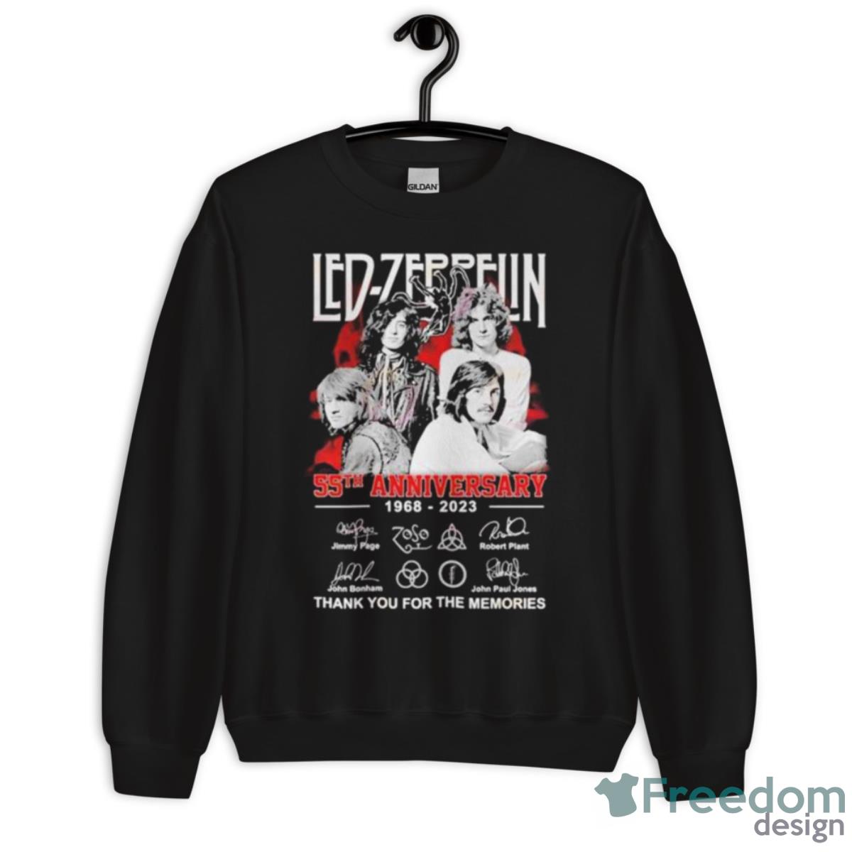 Led Zeppelin 55th Anniversary 1968 – 2023 Thank You For The Memories Shirt - Unisex Crewneck Sweatshirt