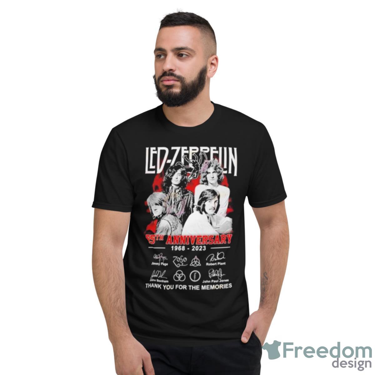 Led Zeppelin 55th Anniversary 1968 – 2023 Thank You For The Memories Shirt - Short Sleeve T-Shirt