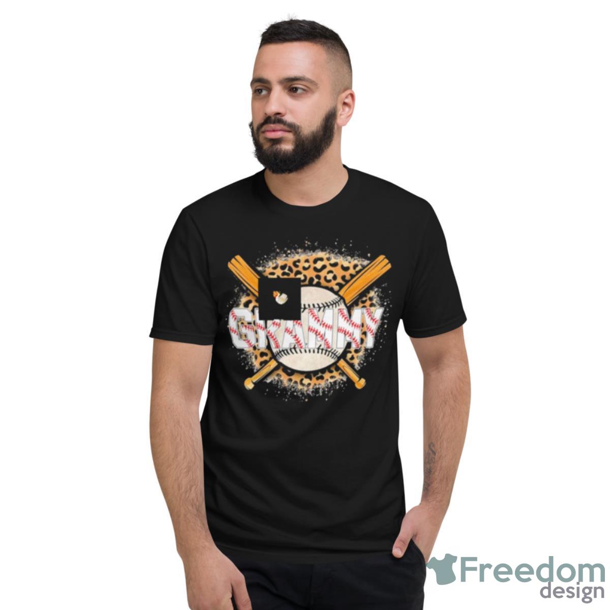 Leopard Baseball Bat Grammy Shirt - Short Sleeve T-Shirt