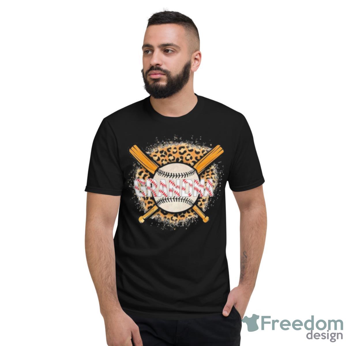 Leopard Baseball Bat Grandma Shirt - Short Sleeve T-Shirt