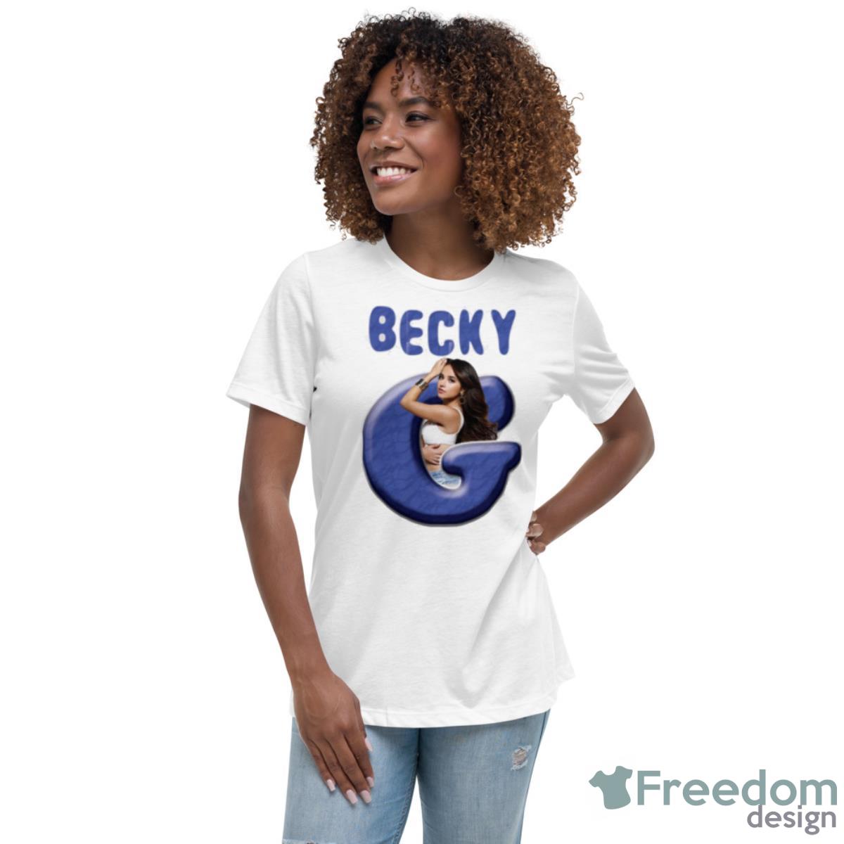 Letter G In Becky G Shirt - Womens Relaxed Short Sleeve Jersey Tee Letter G In Becky G Shirt - Womens Relaxed Short Sleeve Jersey Tee