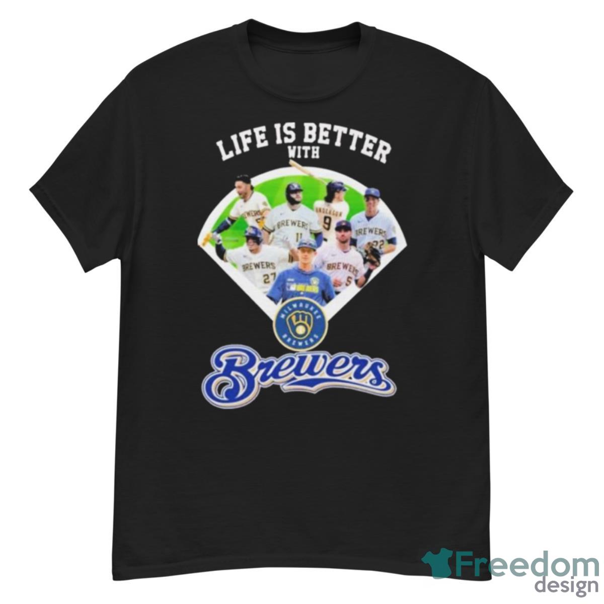 Life Is Better With Milwaukee Brewers Shirt - G500 Men’s Classic T-Shirt