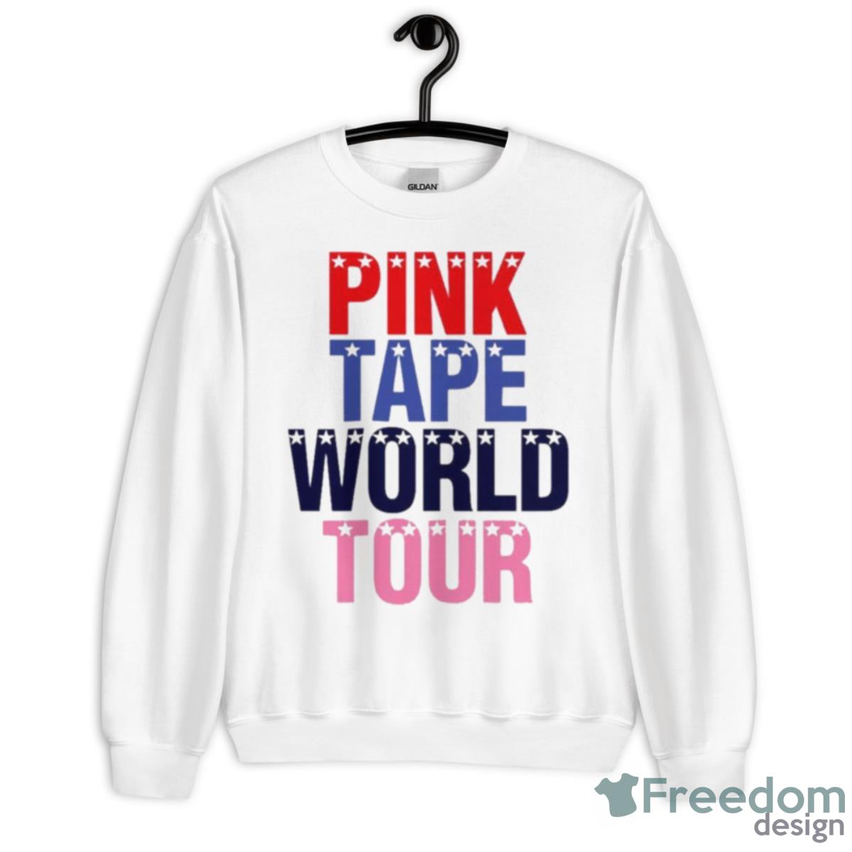 Lil Uzi Vert Wearing Pink Tape World Tour Shirt - Unisex Heavy Blend Crewneck Sweatshirt
