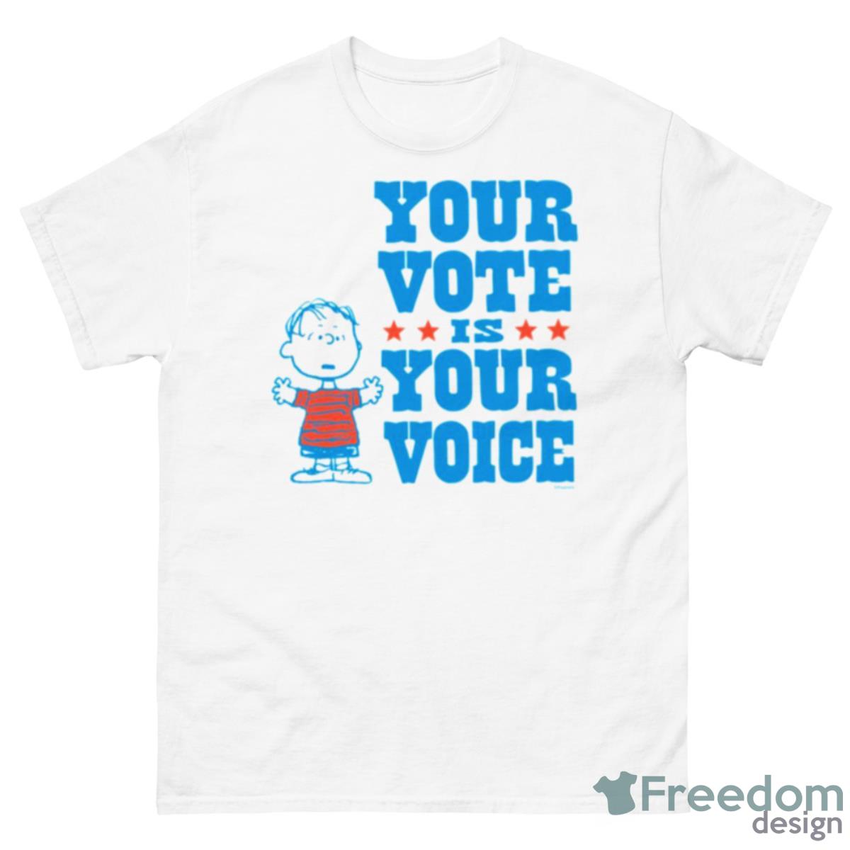 Linus Your Vote Is Your Choice Peanuts Shirt - 500 Men’s Classic Tee Gildan