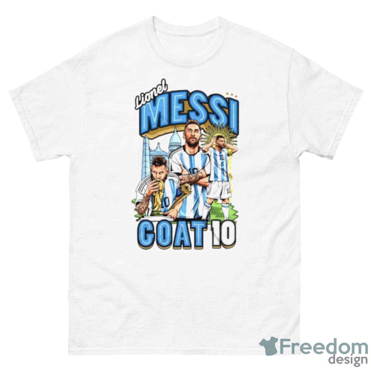 Lionel Messi GOAT 10 Shirt - 500 Men’s Classic Tee Gildan
