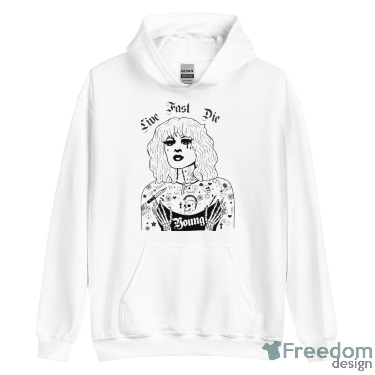 Live Fast Die Young Sid Vicious Shirt - Unisex Heavy Blend Hooded Sweatshirt