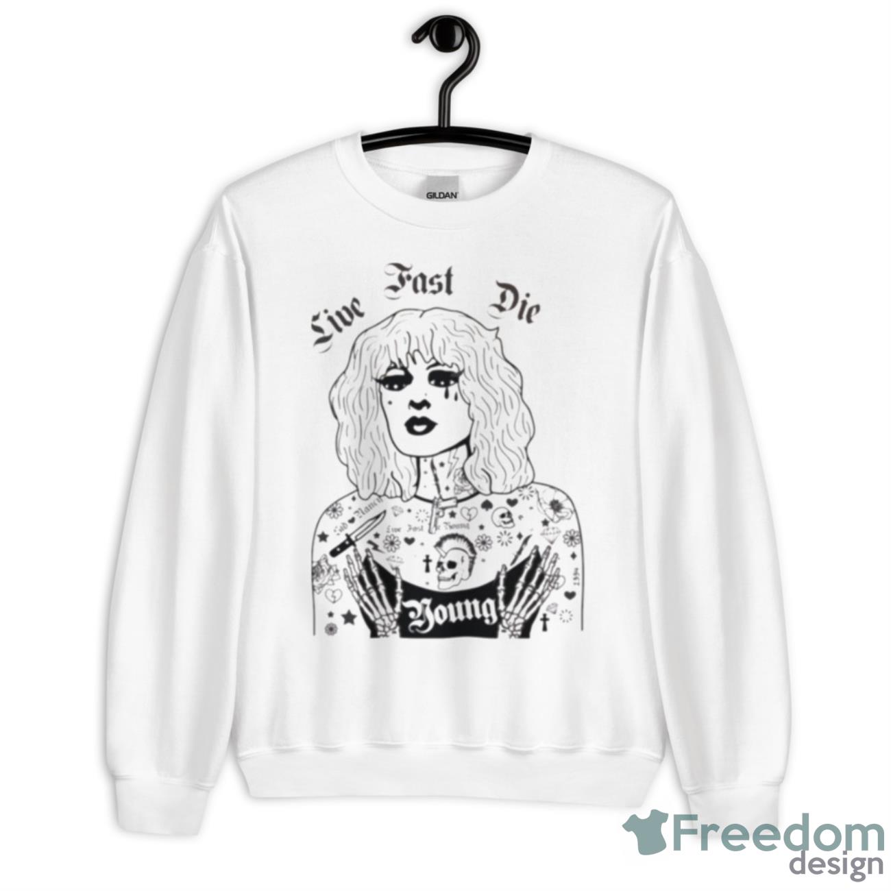 Live Fast Die Young Sid Vicious Shirt - Unisex Heavy Blend Crewneck Sweatshirt