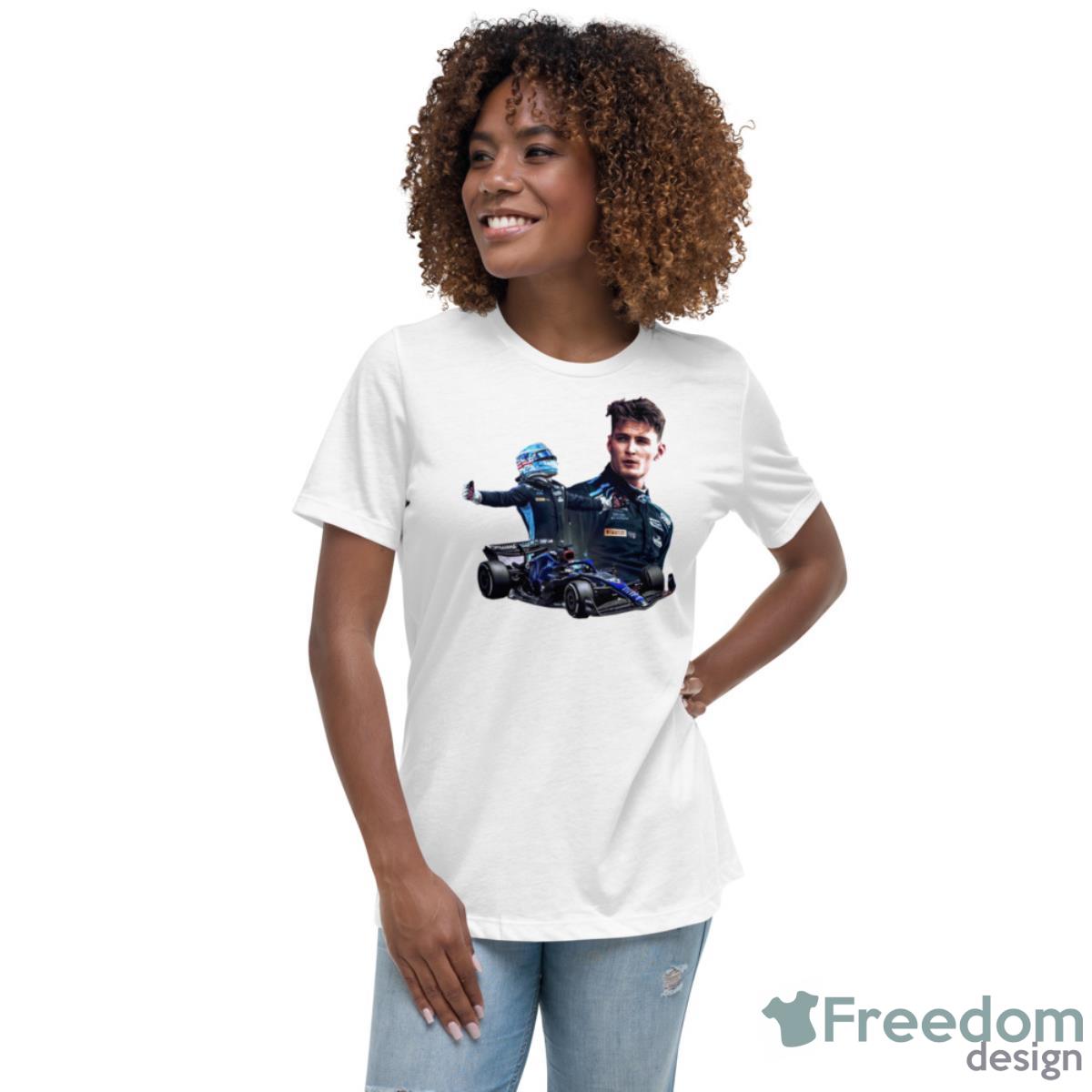 Logan Sargeant Illustration Formula One Shirt - Womens Relaxed Short Sleeve Jersey Tee Logan Sargeant Illustration Formula One Shirt - Womens Relaxed Short Sleeve Jersey Tee