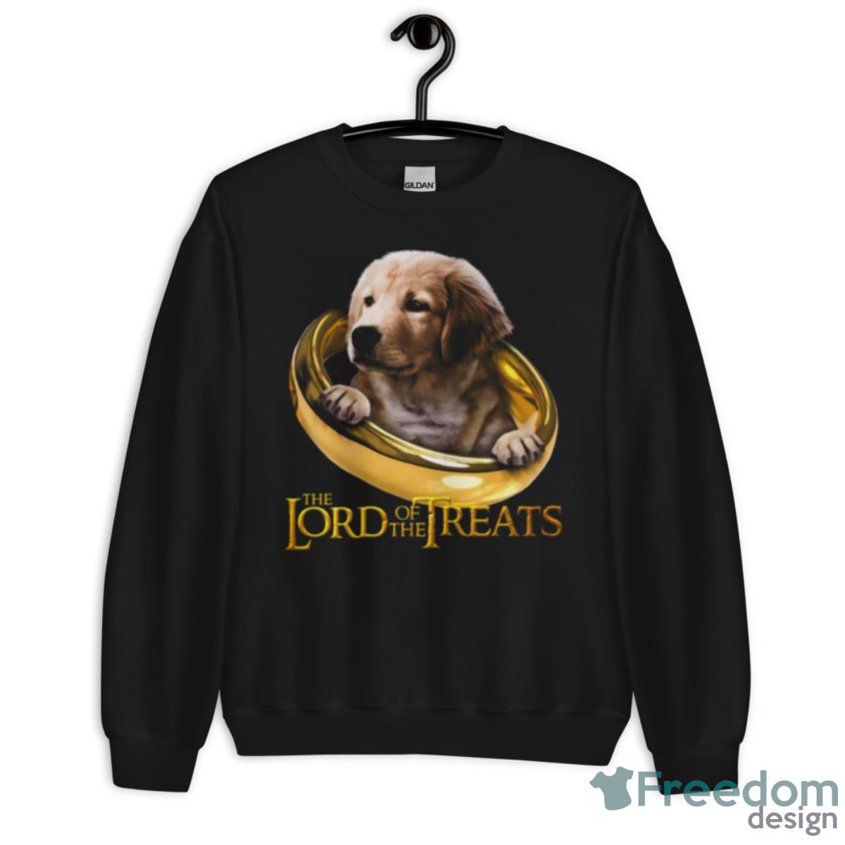 Lord Of The Treats Funny Beige Labrador Puppy Shirt - Unisex Crewneck Sweatshirt