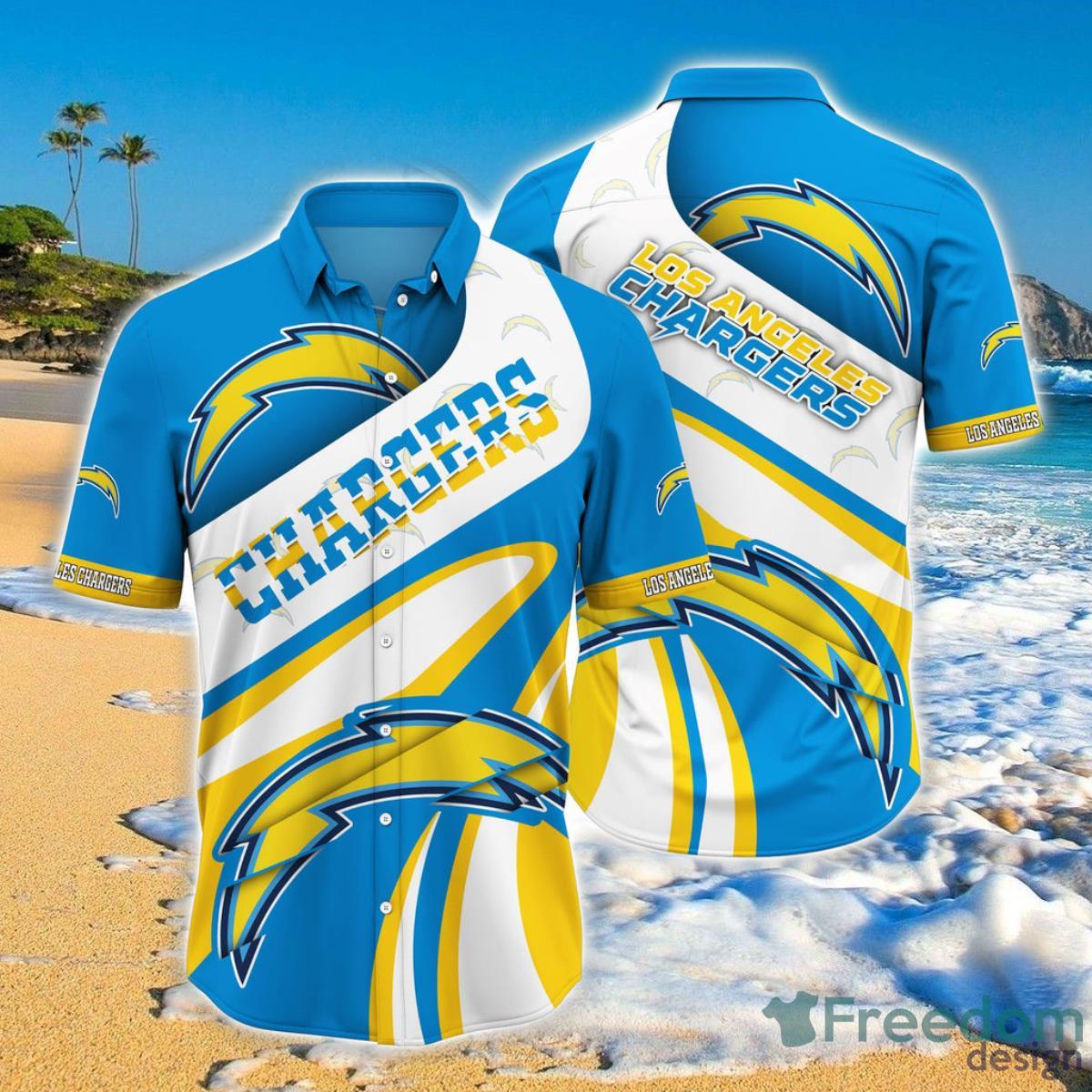 Los Angeles Chargers NFL Hawaiian Shirt Short Sleeve Big Logo