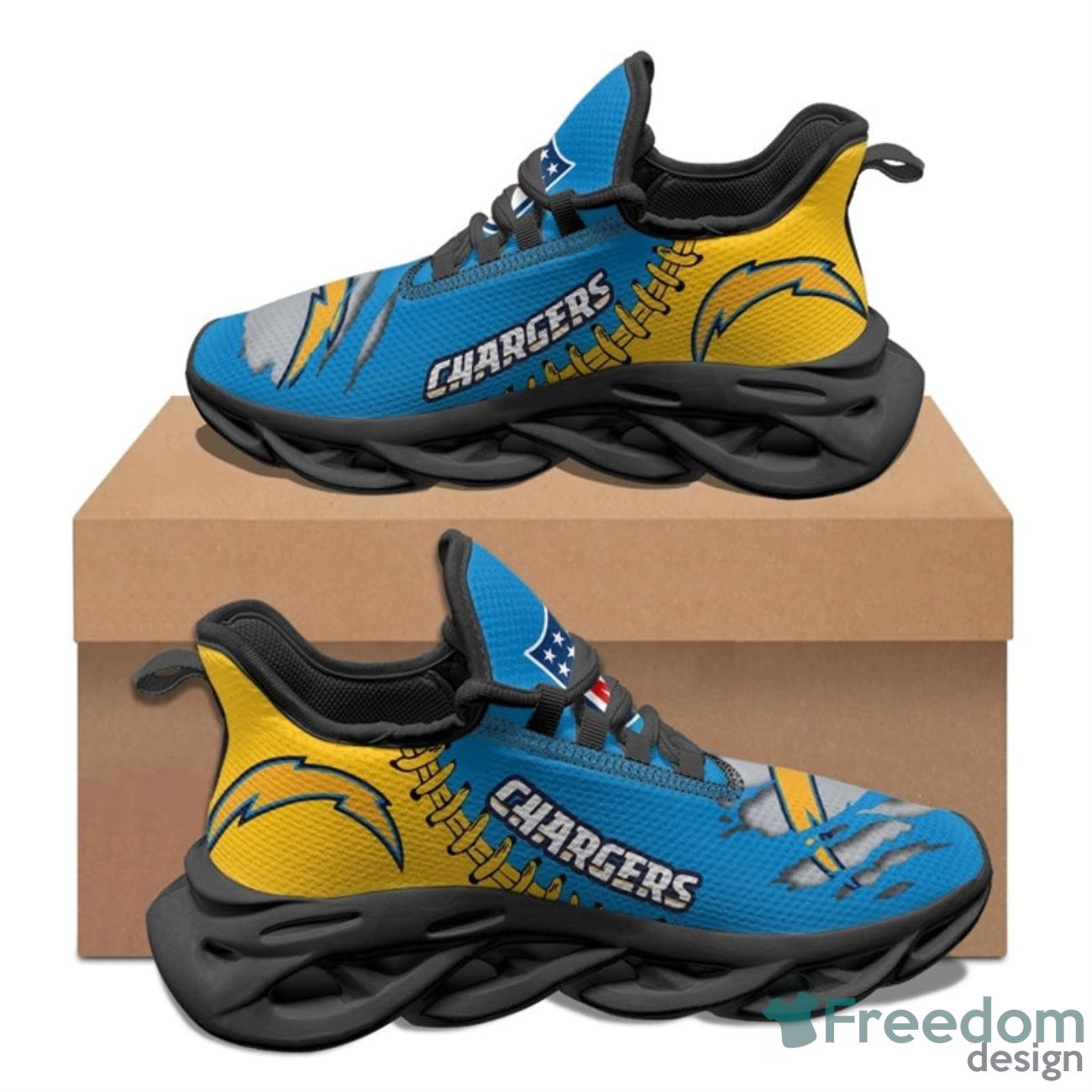 Los Angeles Chargers NFL Max Soul Sneakers Running Shoes Product Photo 2