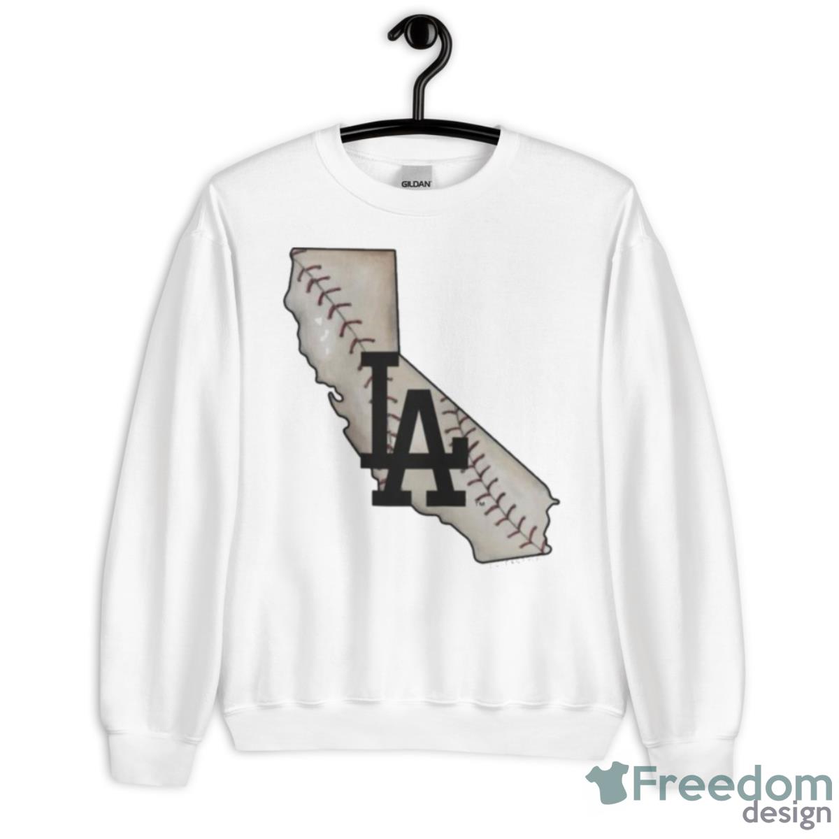 Los Angeles Dodgers State Outline Shirt - Unisex Heavy Blend Crewneck Sweatshirt