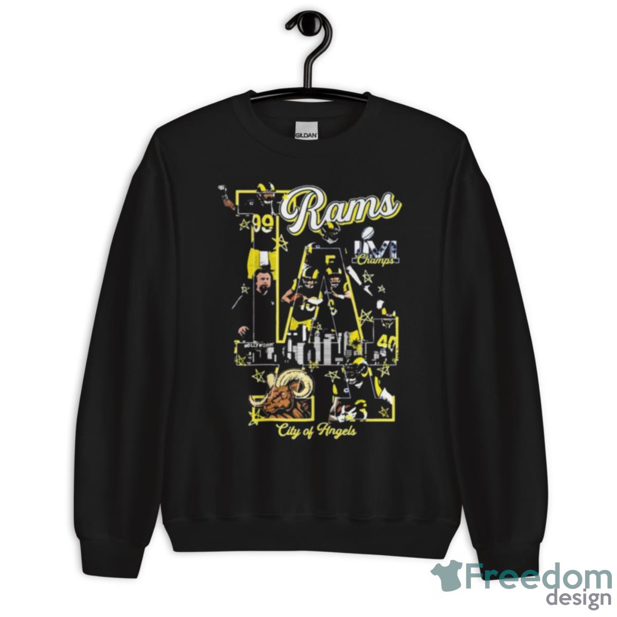 Los Angeles Rams City Of Angel Super Bowl LVI Champs Shirt - Unisex Crewneck Sweatshirt