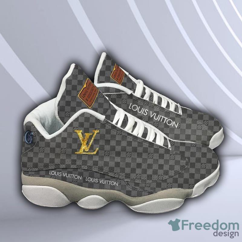 Louis Vuitton Grey Air Jordan 13 Sneakers Shoes