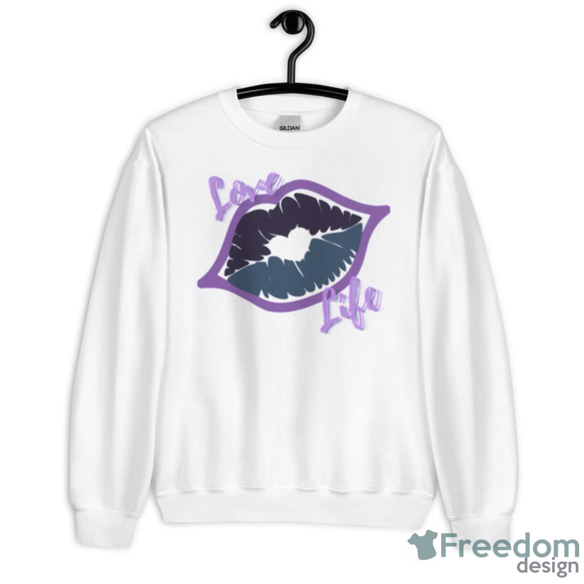 Love And Life Purple Kiss Shirt - Unisex Heavy Blend Crewneck Sweatshirt