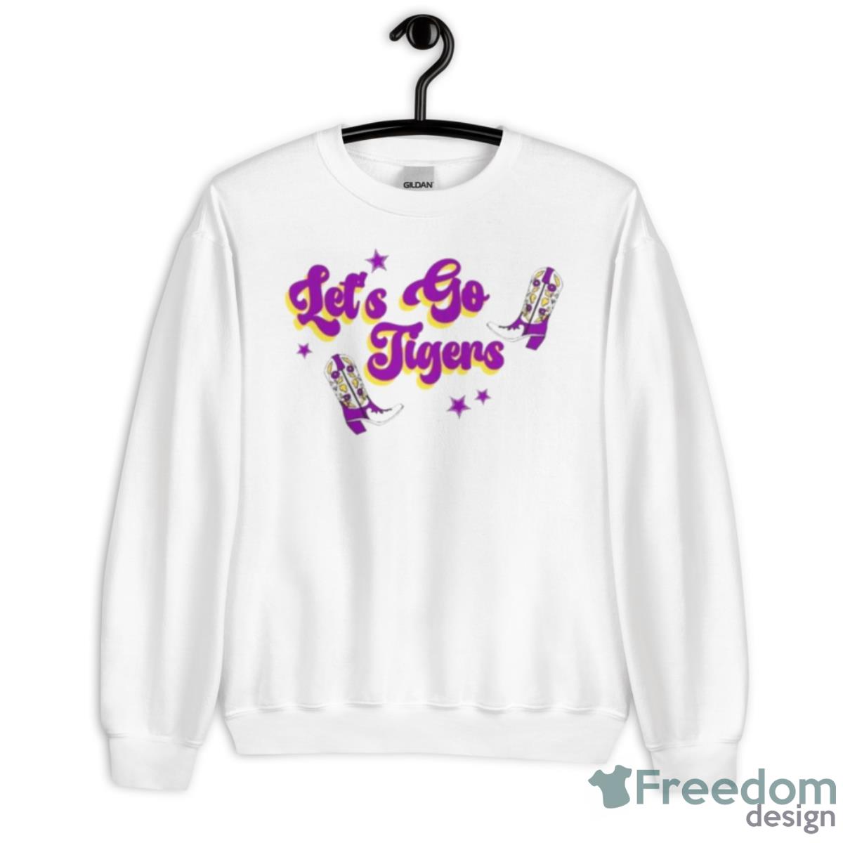 Lsu Let’s Go Lsu Tigers Cowboy Boots Shirt - Unisex Heavy Blend Crewneck Sweatshirt