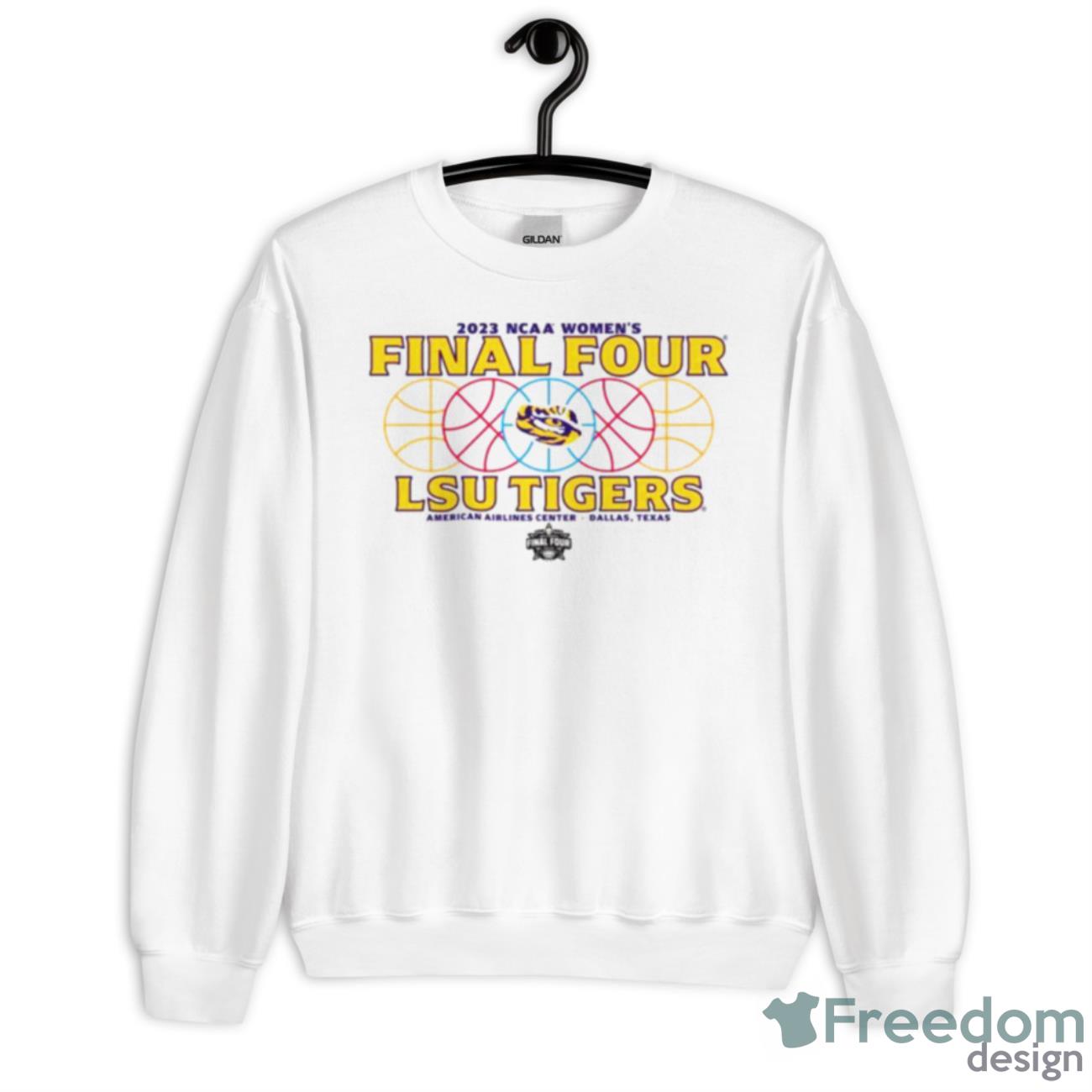 LSU Tigers 2023 NCAA Women’s Basketball Tournament March Madness Final Four Gear Shirt - Unisex Heavy Blend Crewneck Sweatshirt