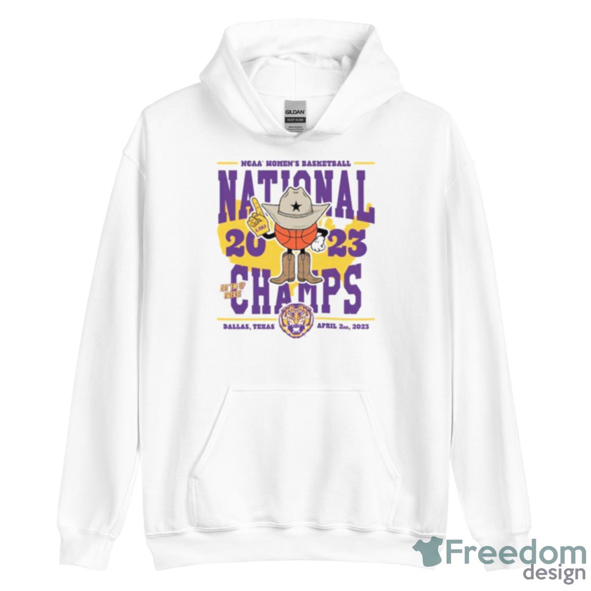 LSU Tigers 2023 NCAA WoNFL Basketball National Champions Cowboy Shirt - Unisex Heavy Blend Hooded Sweatshirt