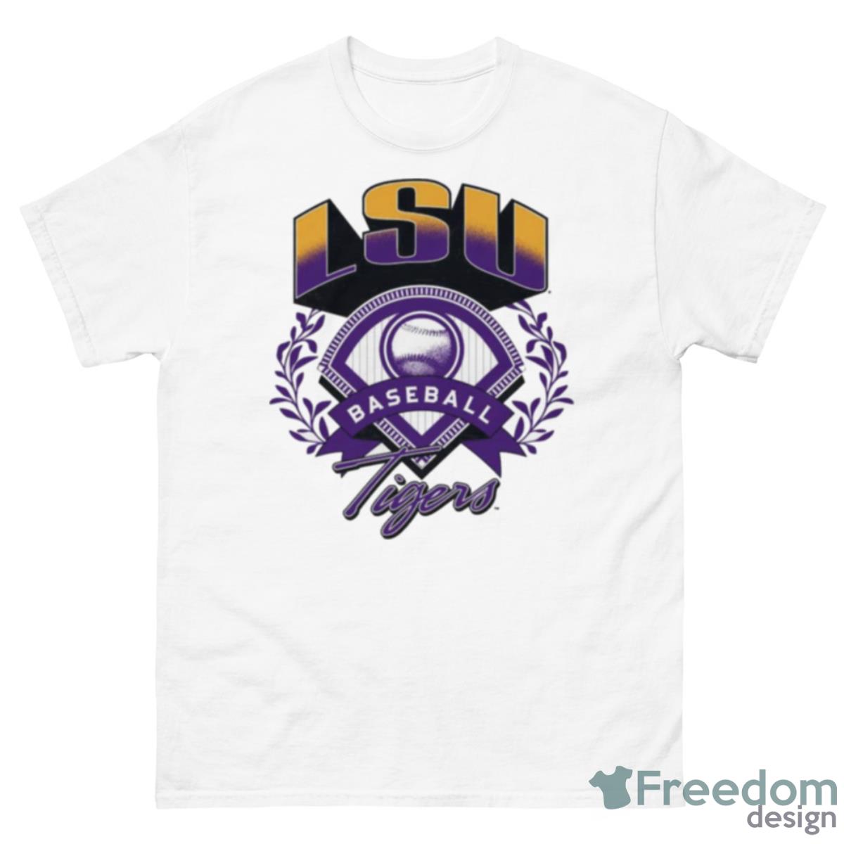 LSU Tigers Baseball Logo Shirt - 500 Men’s Classic Tee Gildan