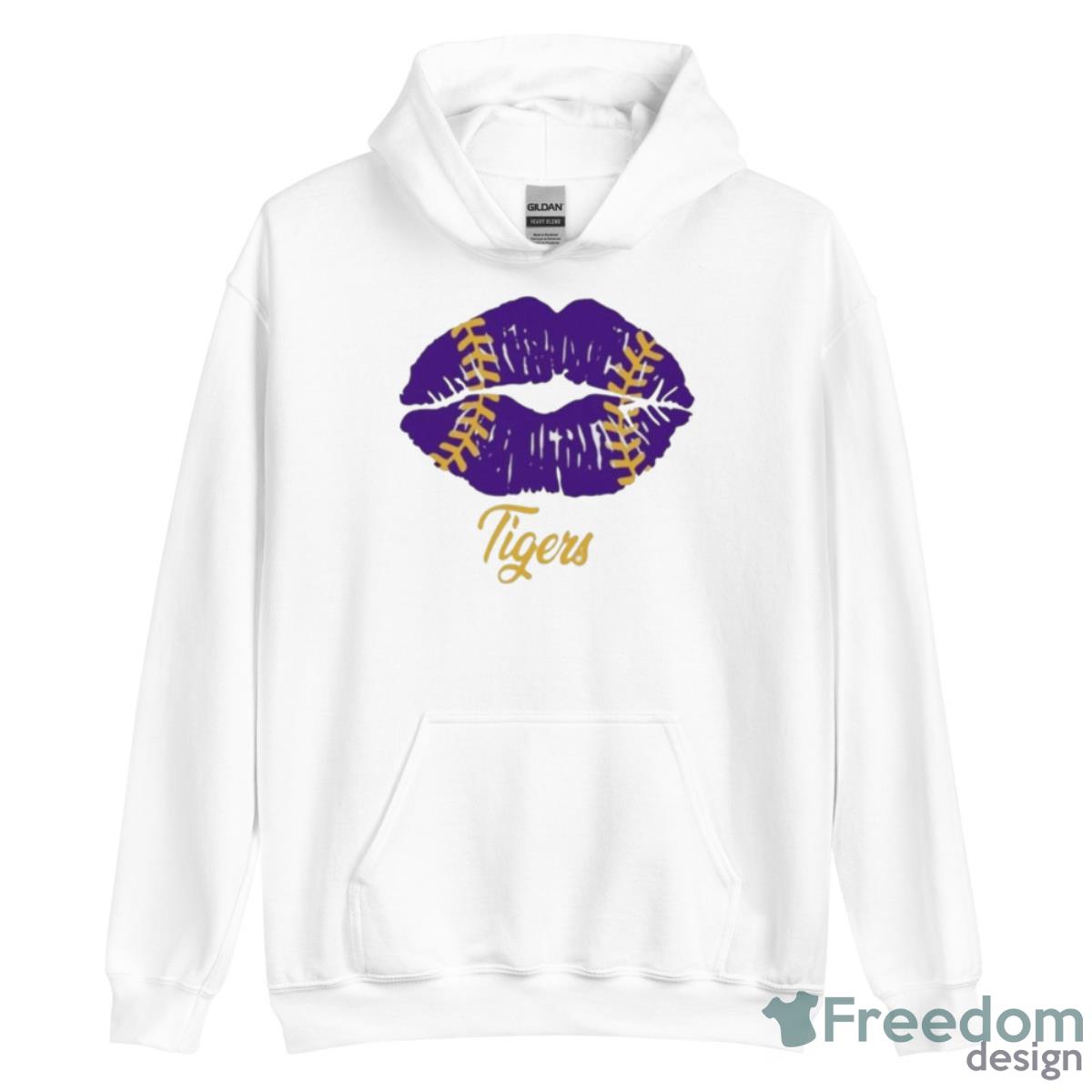 LSU Tigers Football Lip Shirt - Unisex Heavy Blend Hooded Sweatshirt