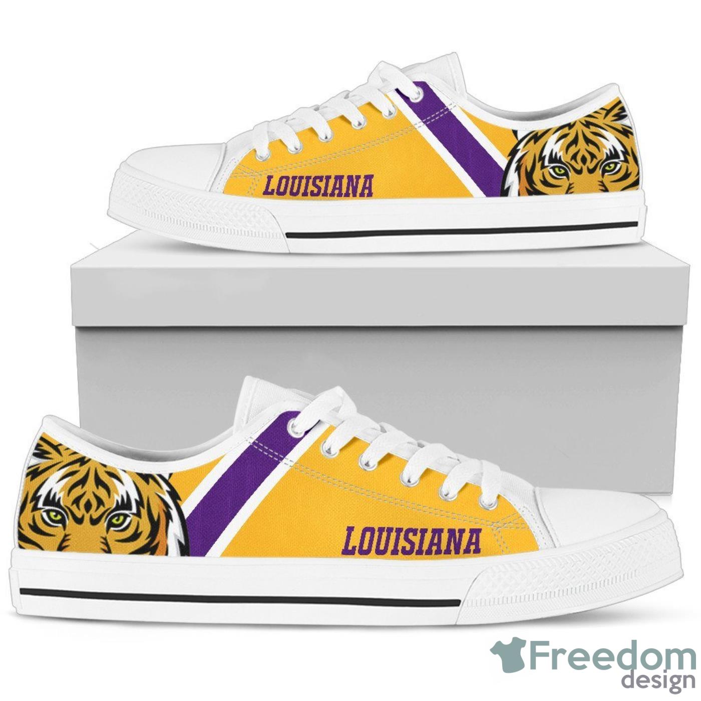 LSU Tigers NCAA Low Top Canvas Shoes For Men And Women Product Photo 2