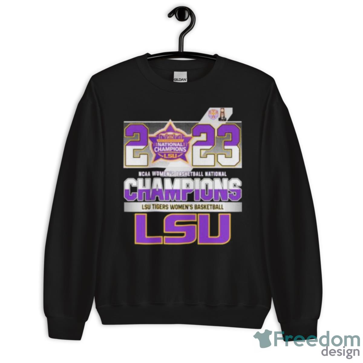 LSU Tigers Women’s 2023 NCAA Division I Women’s Basketball National Champions Matchup Shirt - Unisex Crewneck Sweatshirt