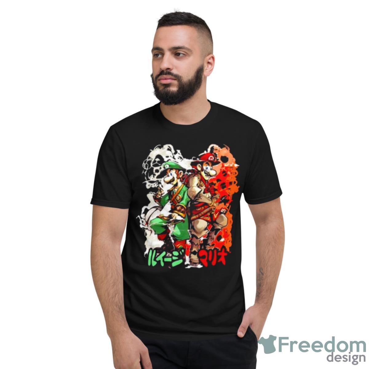 Luigi And Mario Samurai Shirt - Short Sleeve T-Shirt