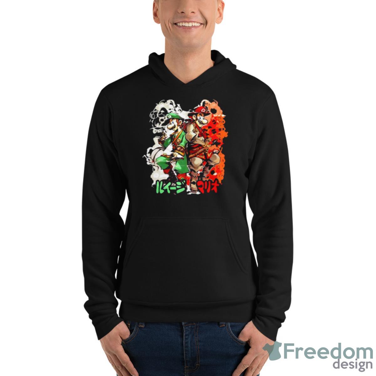 Luigi And Mario Samurai Shirt image Luigi And Mario Samurai Shirt - Unisex Fleece Pullover Hoodie