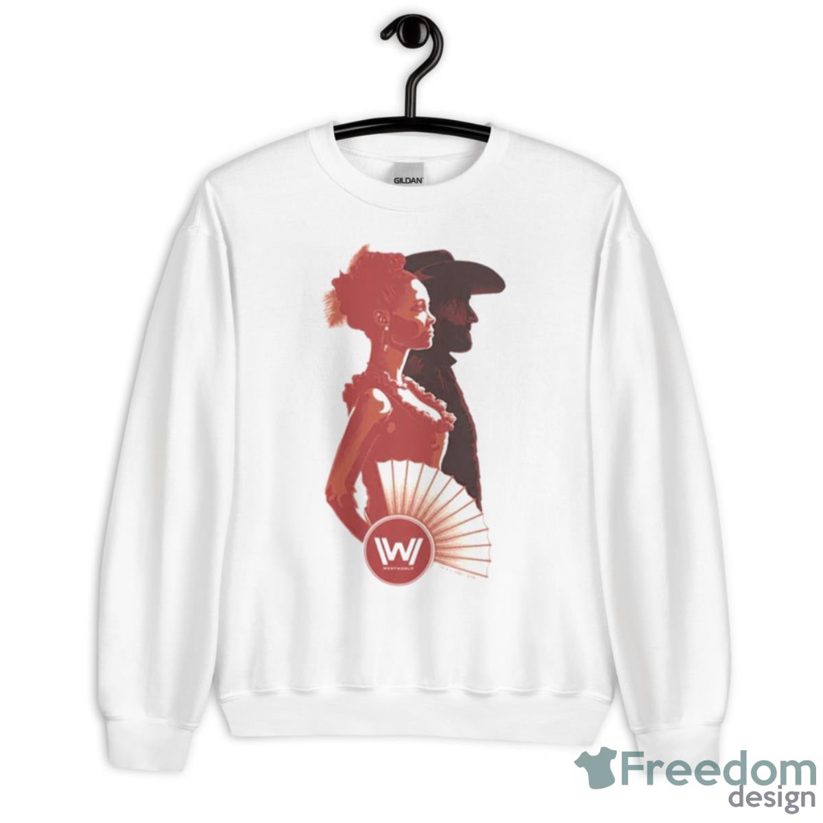 Maeve & Hector Stencil Portrait Westworld Shirt - Unisex Heavy Blend Crewneck Sweatshirt