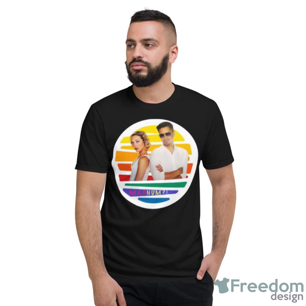 Magnum Miggy Sunset Magnum Pi Shirt - Short Sleeve T-Shirt