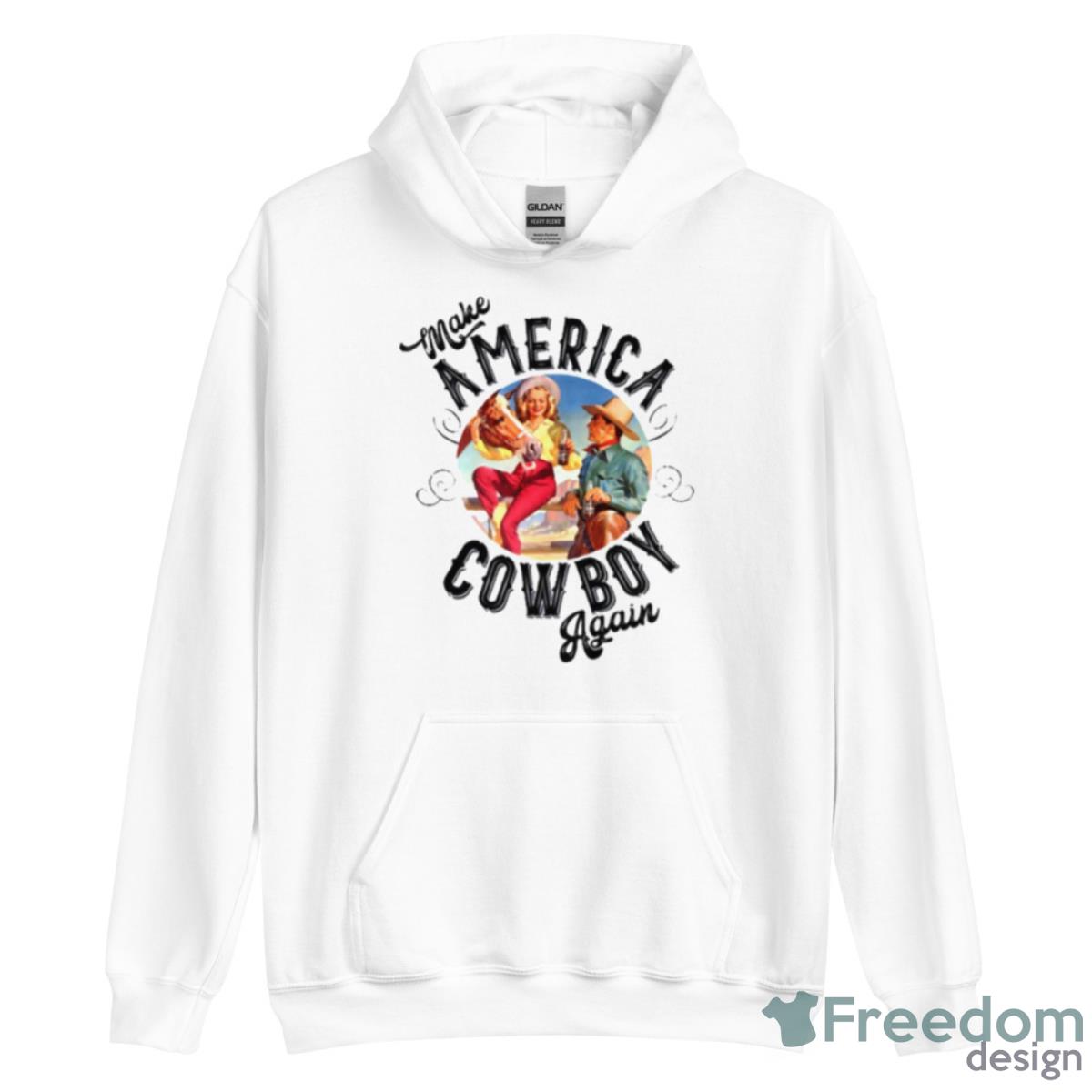 Make America Cowboy Again Texas Cowboy Patriotic Shirt - Unisex Heavy Blend Hooded Sweatshirt Make America Cowboy Again Texas Cowboy Patriotic Shirt - Unisex Heavy Blend Hooded Sweatshirt