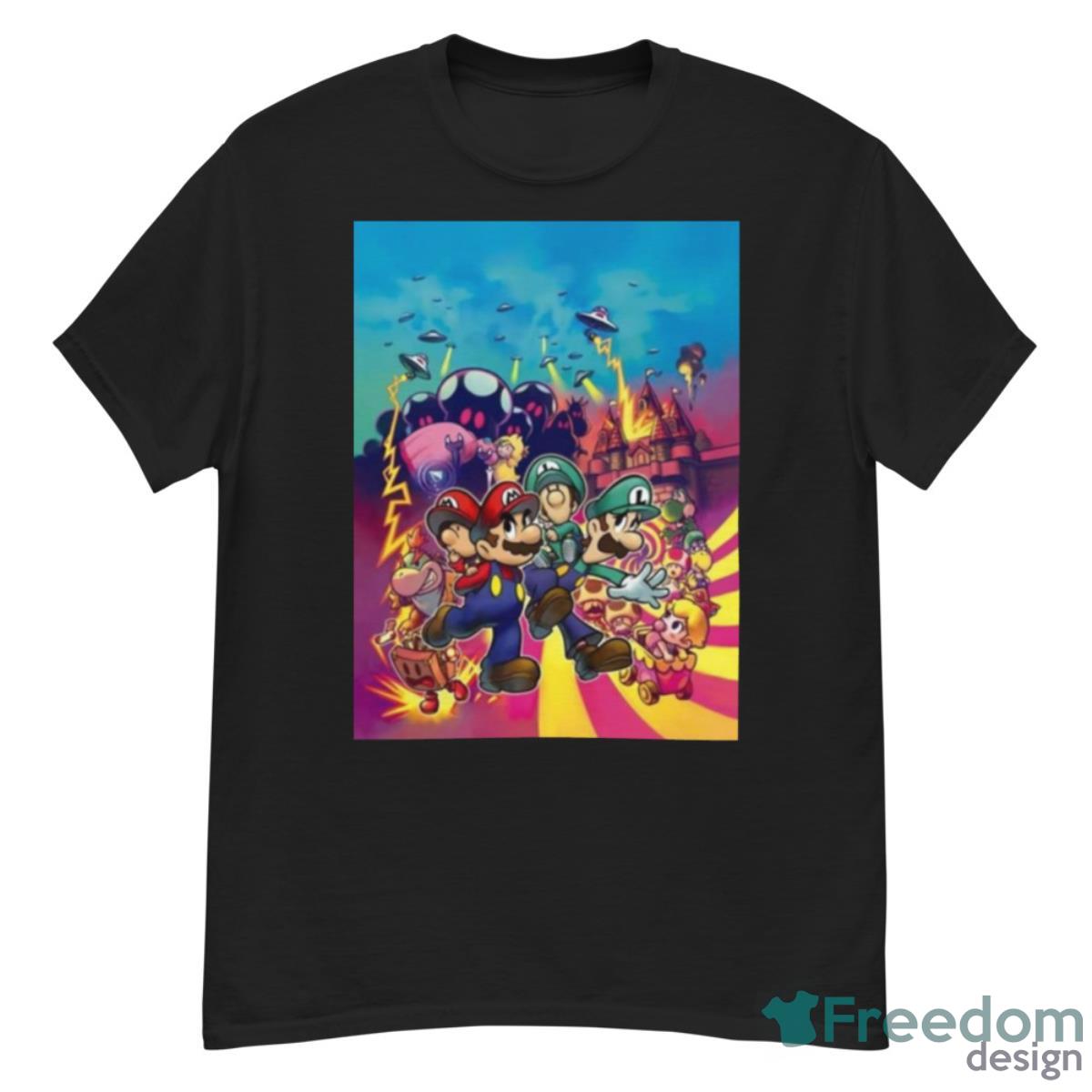 Mario And LuigI With Their Baby Alter Egos On Their Backs And All Manner Of Chaos In The Shirt - G500 Men’s Classic T-Shirt