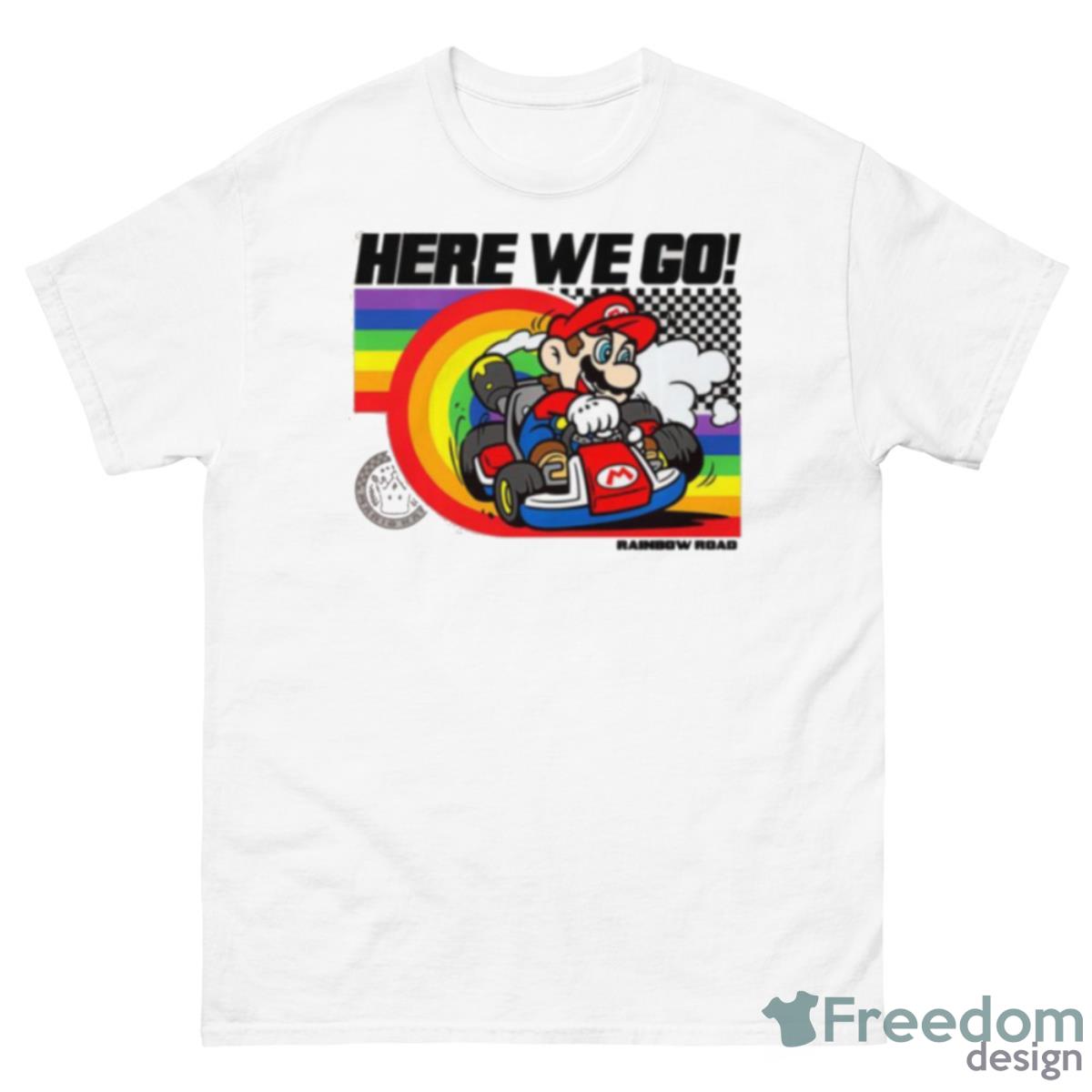 Mario Kart Pride Rainbow Road Here We Go Shirt - 500 Men’s Classic Tee Gildan