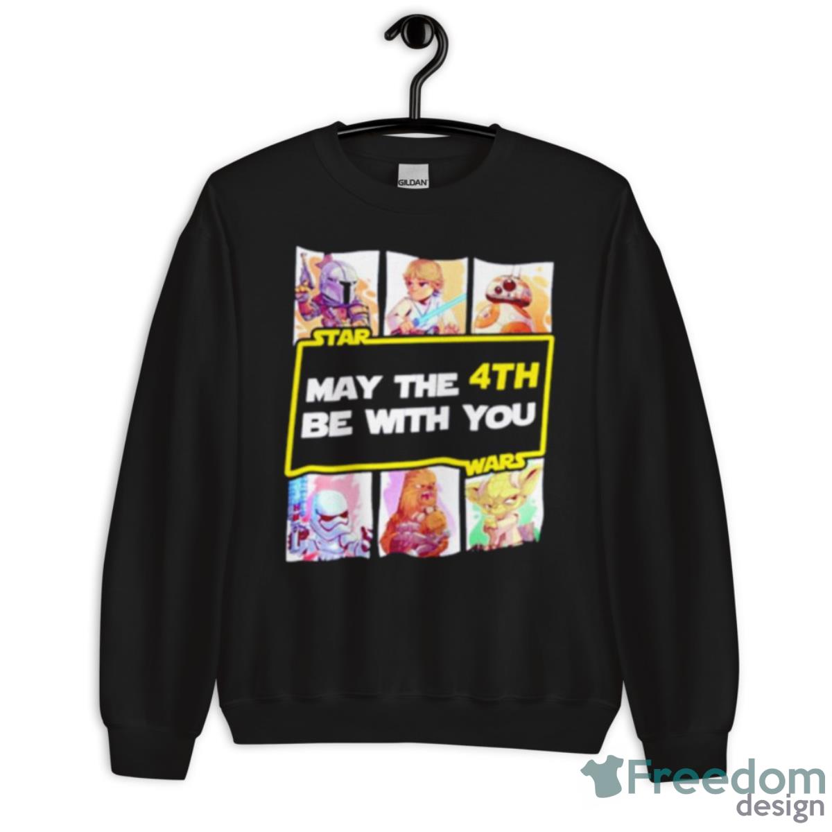 May The 4th Be With You Mandalorian Grogu Shirt - Unisex Crewneck Sweatshirt