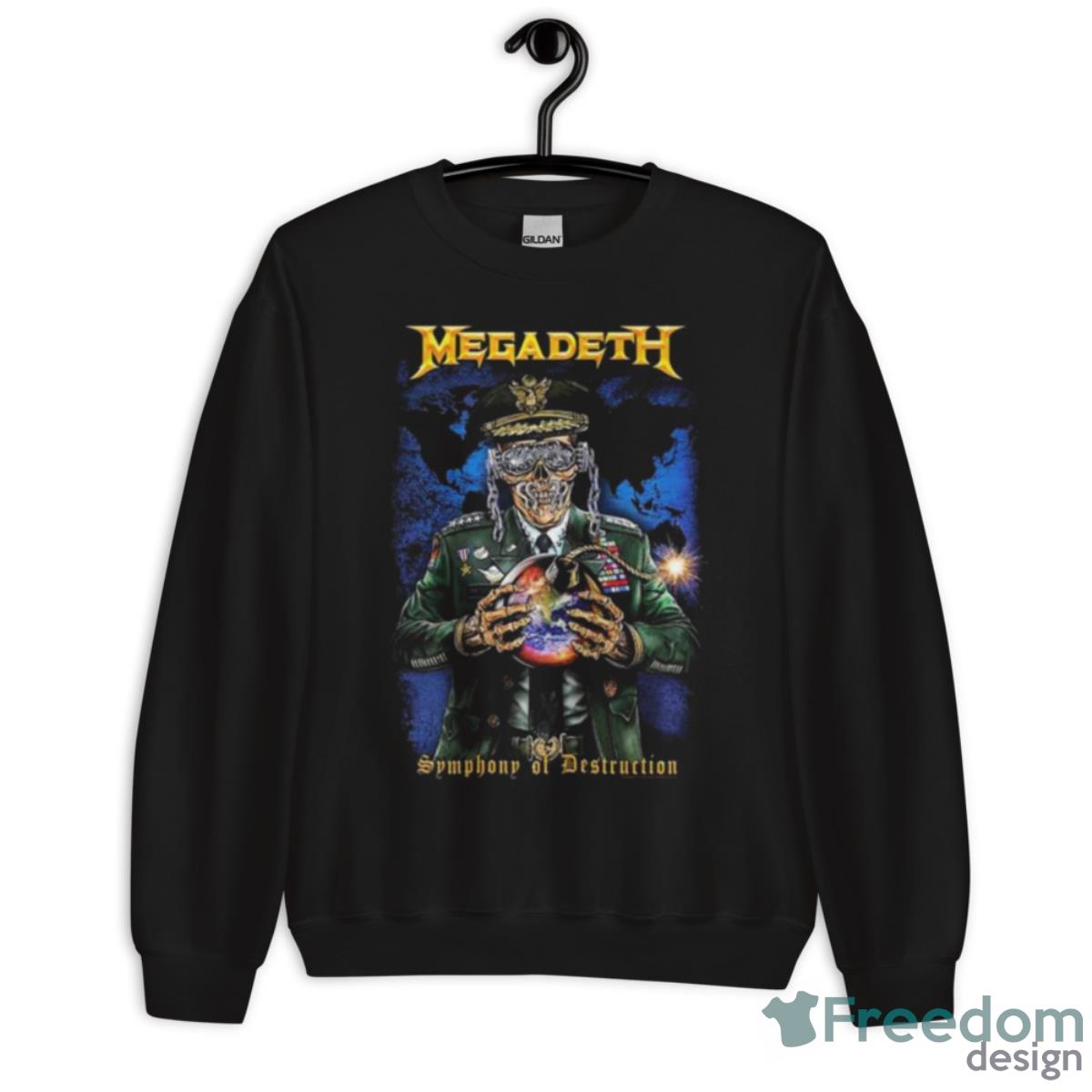 Megadeth Symphony Of Destruction Textile Flag Shirt - Unisex Crewneck Sweatshirt