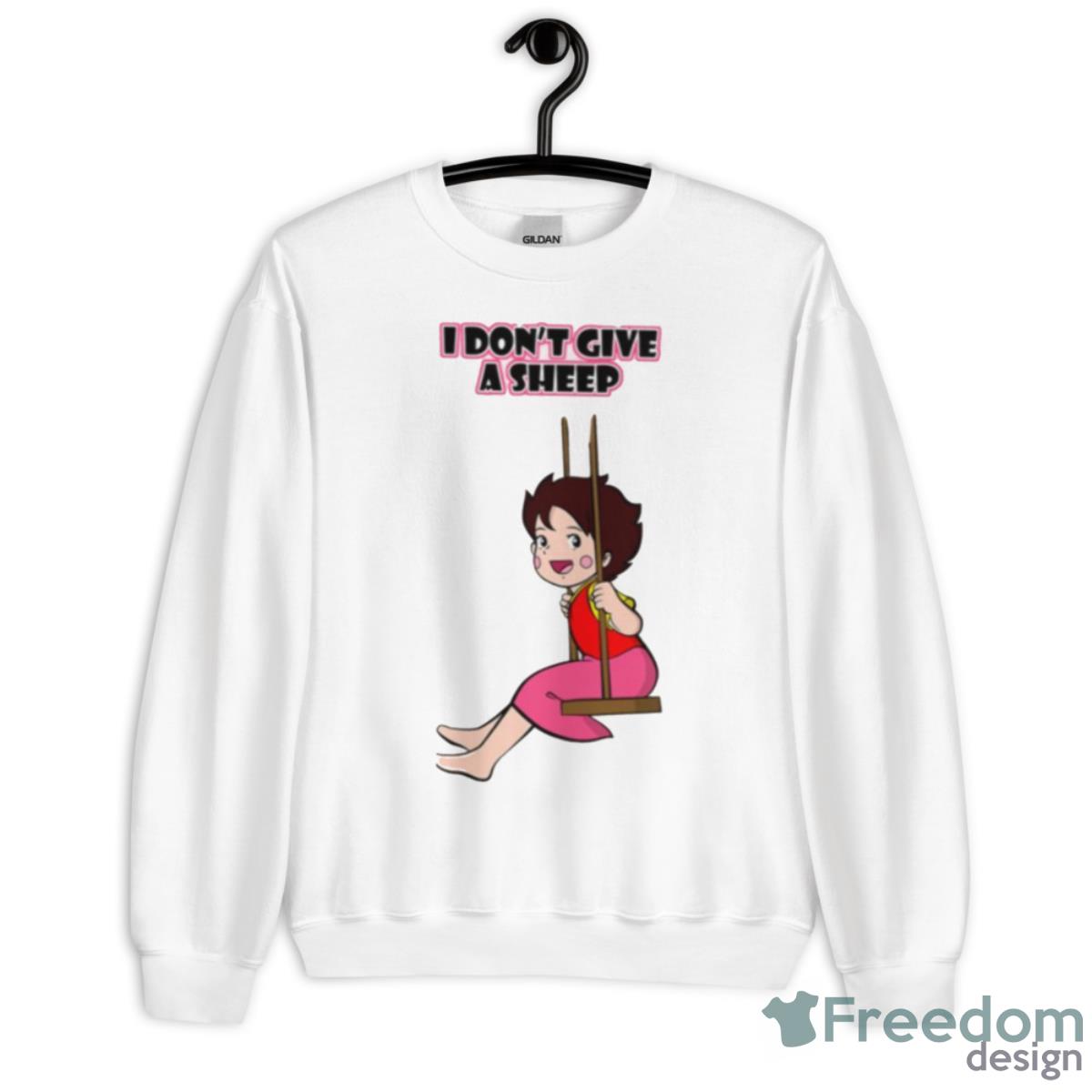 Mens Funny Heidi Doesn’t Give A Sheep Halloween Shirt - Unisex Heavy Blend Crewneck Sweatshirt