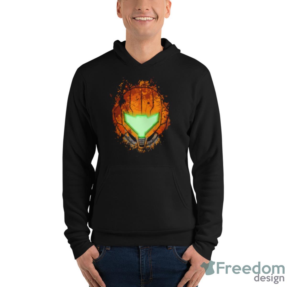 Metroid Prime Remaster Samus Aran Shirt - Unisex Fleece Pullover Hoodie Metroid Prime Remaster Samus Aran Shirt - Unisex Fleece Pullover Hoodie