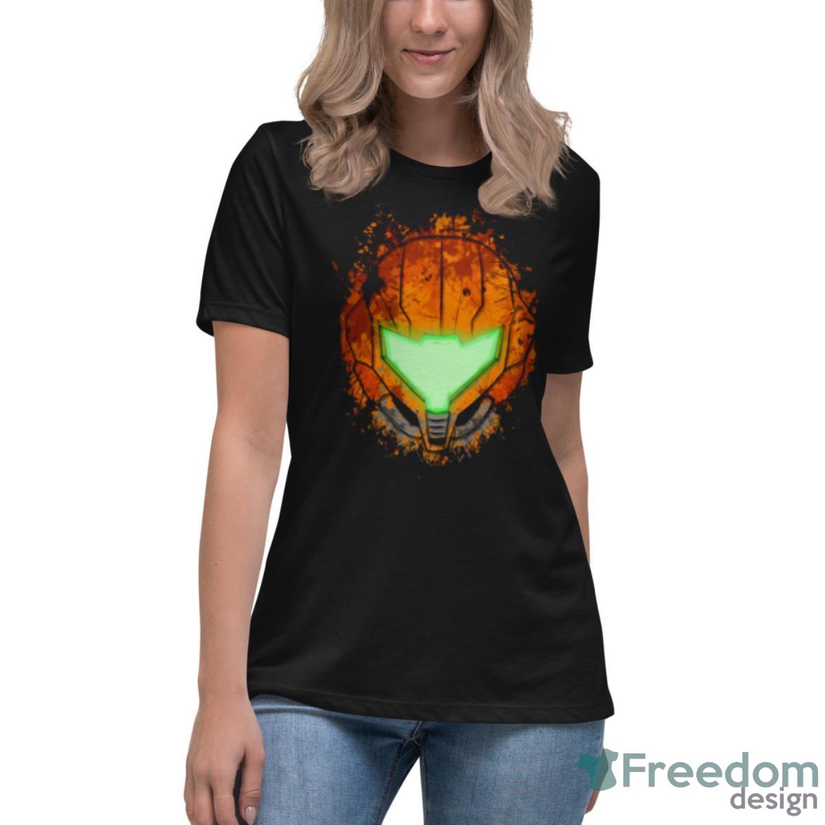 Metroid Prime Remaster Samus Aran Shirt - Womens Relaxed Short Sleeve Jersey Tee Metroid Prime Remaster Samus Aran Shirt - Womens Relaxed Short Sleeve Jersey Tee