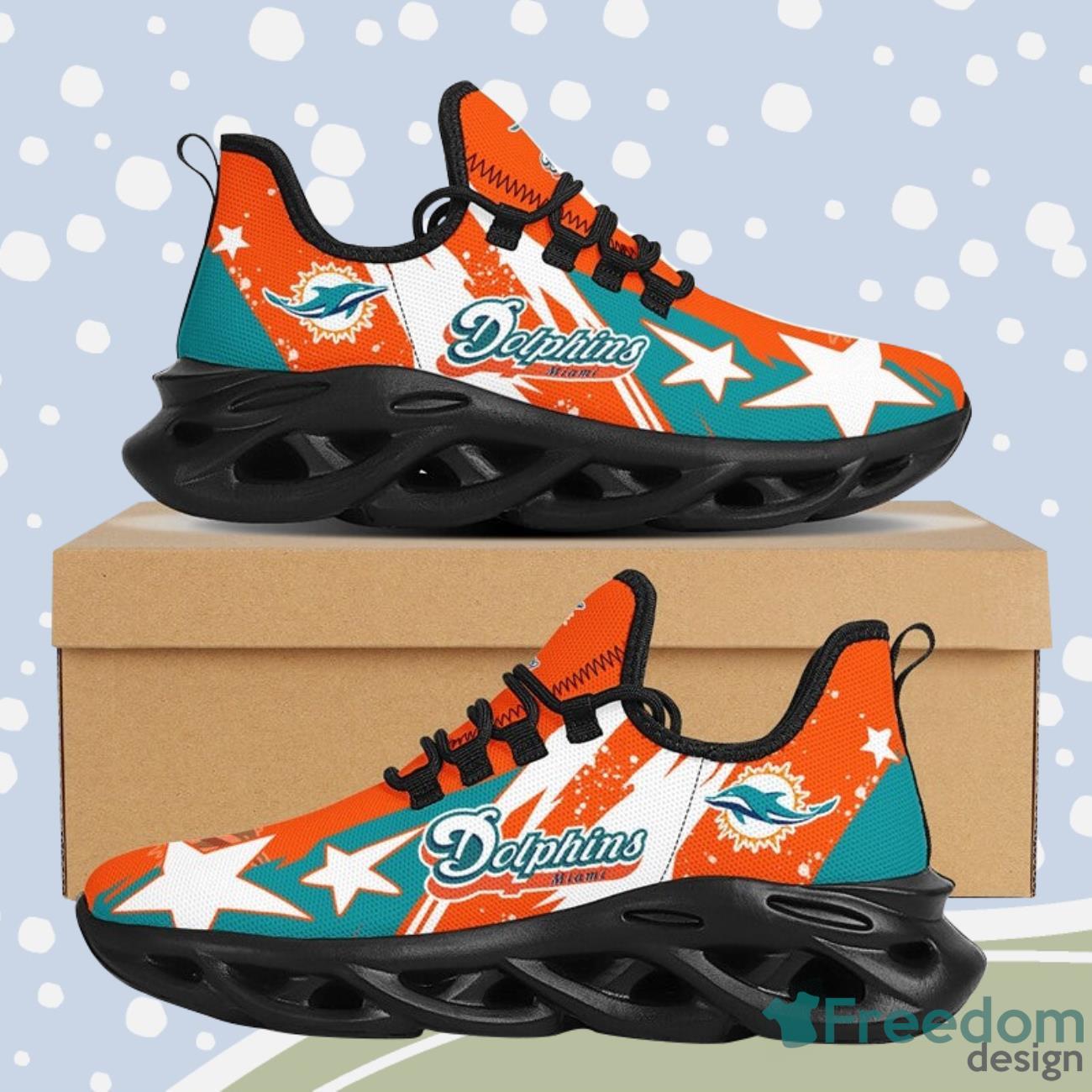 Miami Dolphins Max Soul Sneakers Running Shoes NFL Gifts Product Photo 2