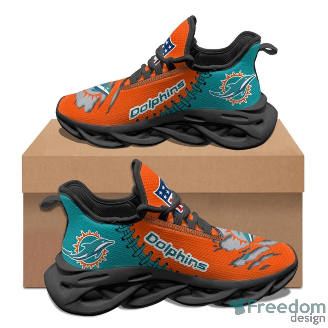 Miami Dolphins NFL Max Soul Sneakers Running Shoes Product Photo 1