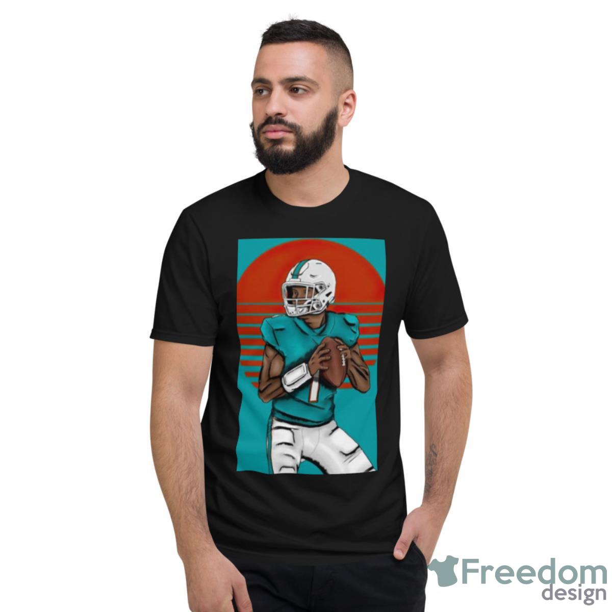 Tua Tagovailoa Miami Dolphins Men's by One Color T-Shirt - Ash
