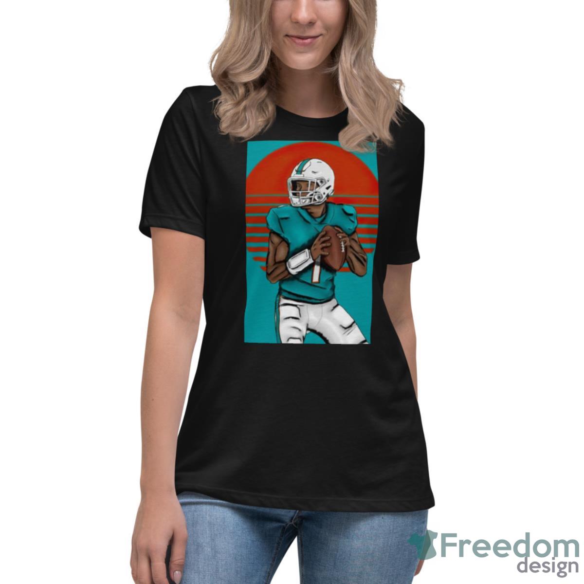 Tua Tagovailoa Miami Dolphins Men's Name & Number Logo T-Shirt - Ash