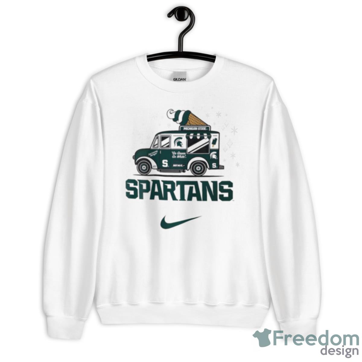 Michigan State Spartans Nike Campus Ice Cream Shirt - Unisex Heavy Blend Crewneck Sweatshirt