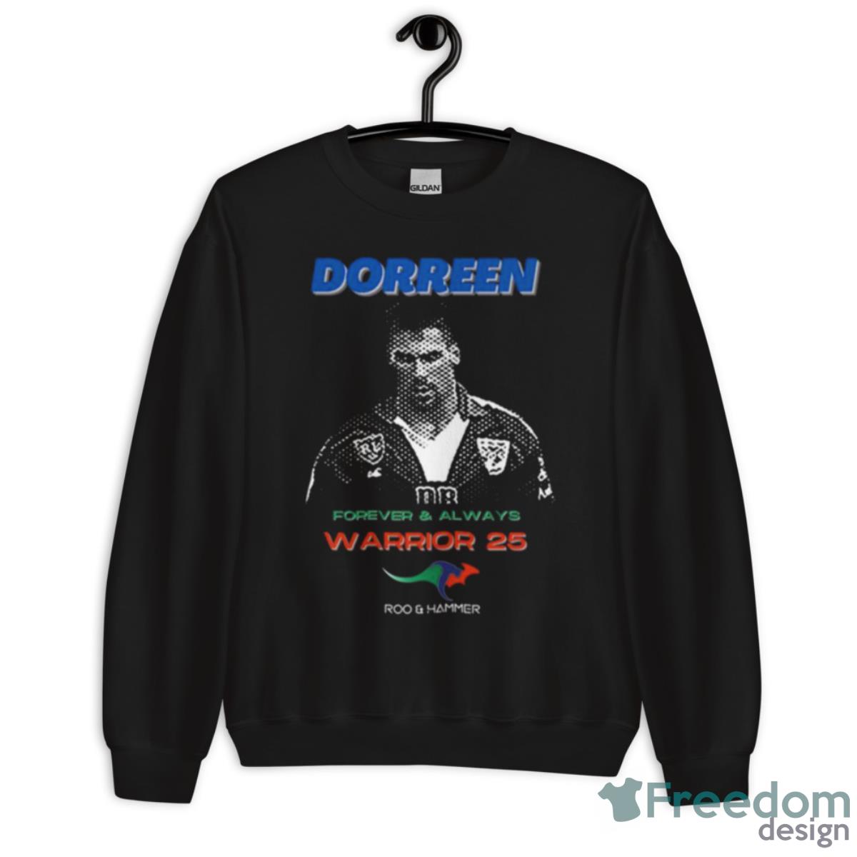 Mike Dorreen Rugby Warrior 25 Halftone Heroes Shirt - Unisex Crewneck Sweatshirt