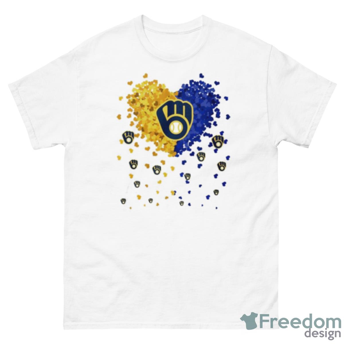 Milwaukee Brewers Heart Love Shirt - 500 Men’s Classic Tee Gildan