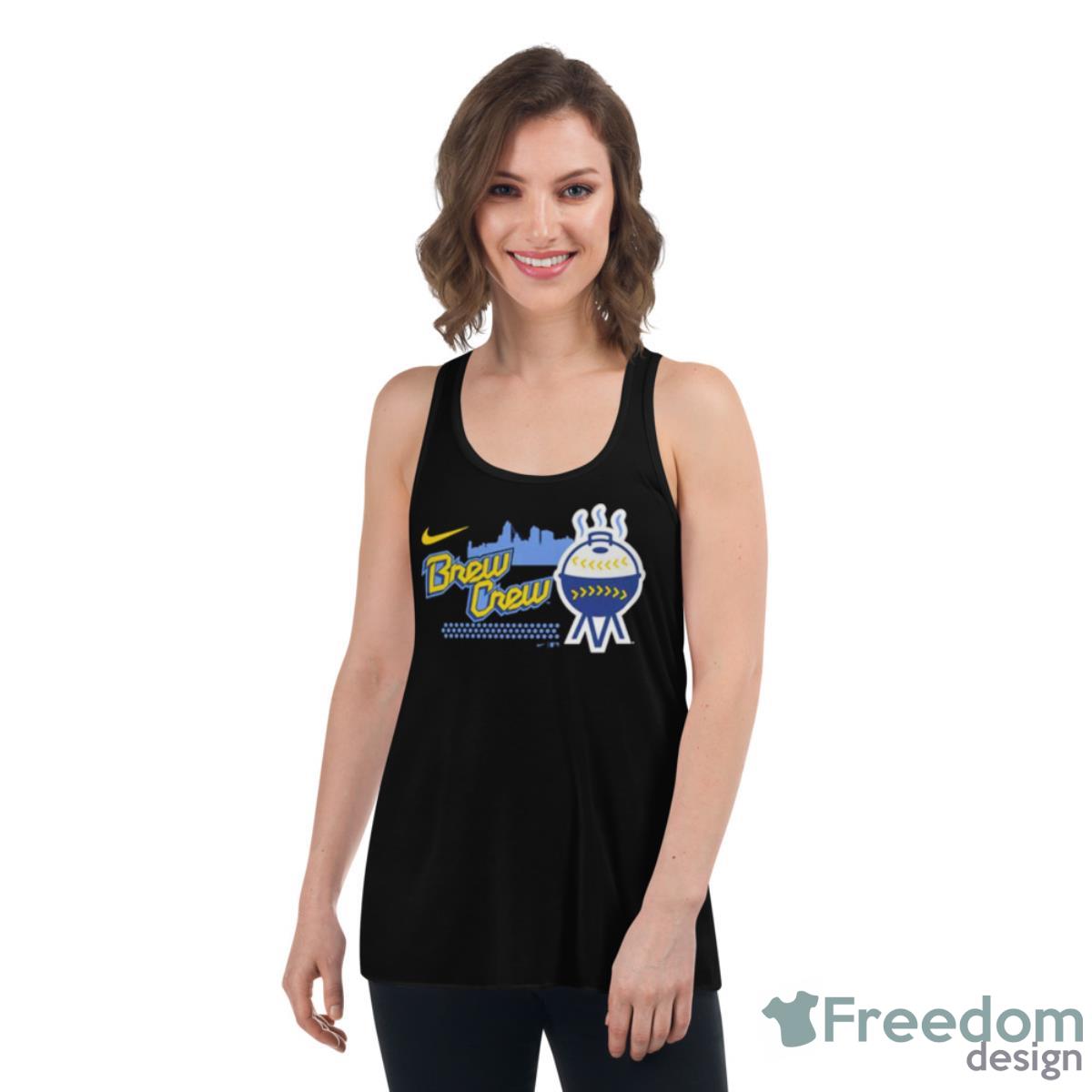 Milwaukee Brewers Nike City Connect Graphic Shirt - Womens Flowy Racerback Tank Milwaukee Brewers Nike City Connect Graphic Shirt - Womens Flowy Racerback Tank